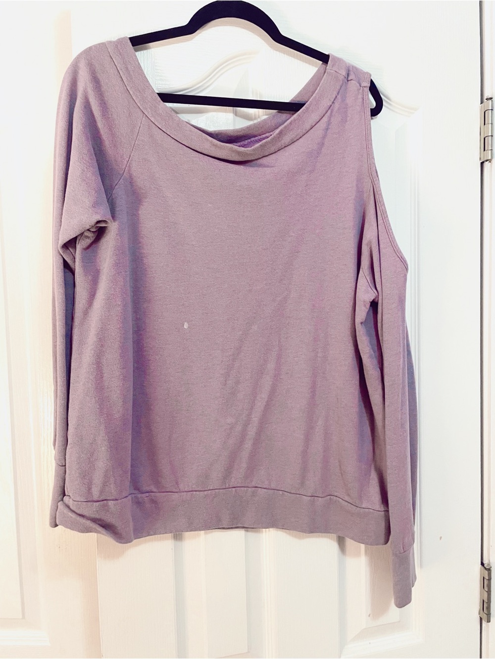 Michael Lauren Lavender Cold-Shoulder Pullover Sweater